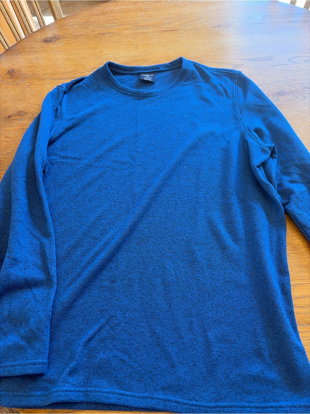 croft & barrow Men's Long-Sleeve Crewneck Shirt in Royal Blue